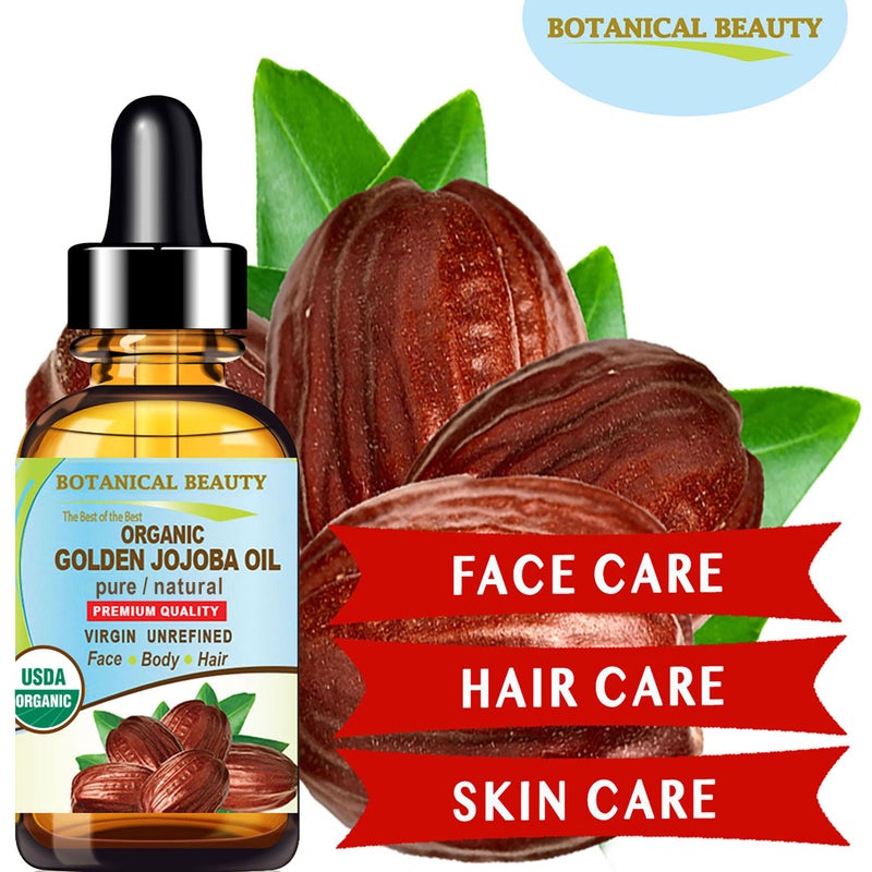 Botanical Beauty Organic JOJOBA OIL 100% Pure Natural VIRGIN UNREFINED Cold-Pressed Carrier Oil 1 Fl oz 30 ml for Face, Skin, Body, Hair, Lip, Nails. Rich in Vitamin E, Omega 6, Omega 9 - Image 3
